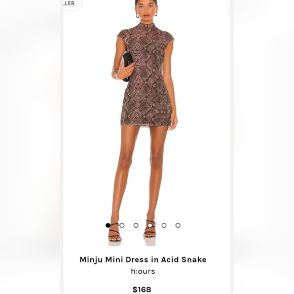 h:ours Dresses & Skirts - Revolve H:ours Minju Mini Dress in Acid Snake Small Simi-Sheer New with Tags